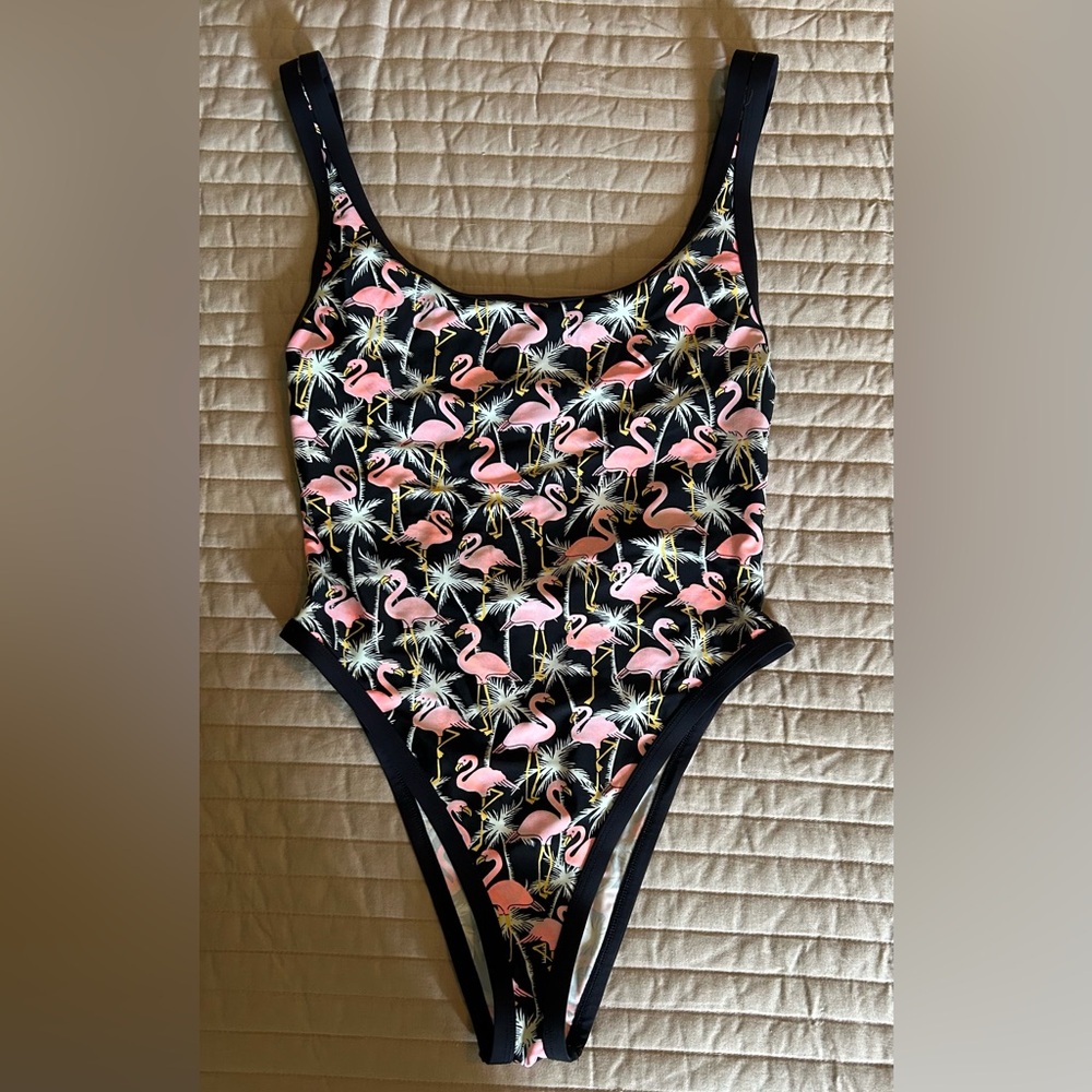 Eidon Flamingo Print One Piece Swimsuit